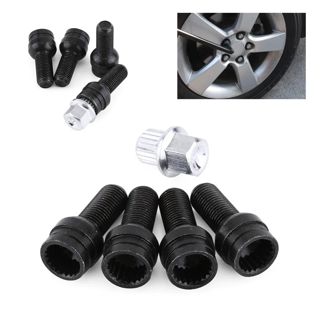 4 + 1 m14x1 5x27.5 8D0601139F колесный болт и зажимной гайка комплект для VW/Golf/Jetta/Beetle/Passat/Audi Black