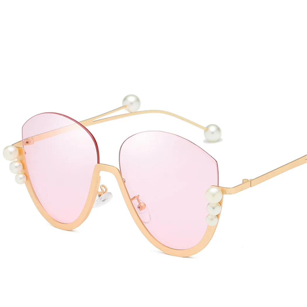 Роскошные солнцезащитные очки с жемчугом женские брендовые дизайнерские