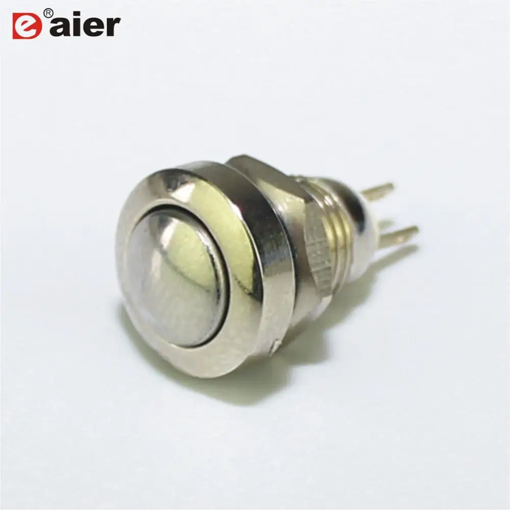 dome button 1 шт. 1A 24VDC Выкл-(ВКЛ) Мгновенный металлический кнопочный переключатель IP65 T85 однополюсный 8 мм переключатели 2 контакта SPST с припоем - Цвет: dome button