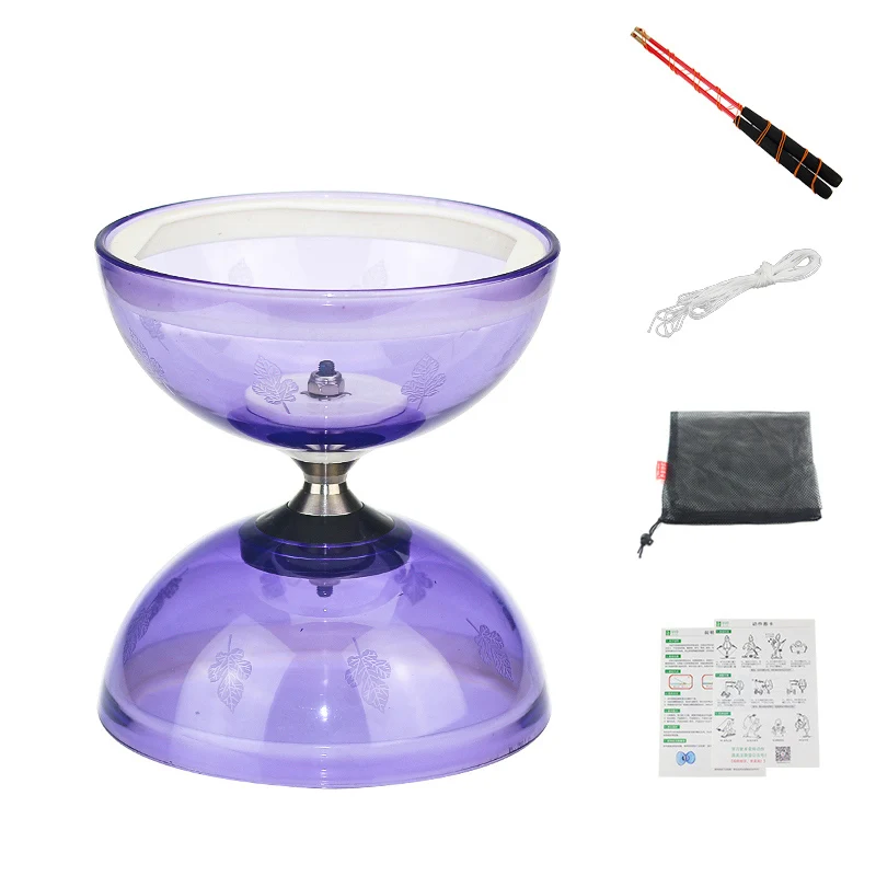Подшипник diabolo игрушки профессиональный набор Diabolo упаковка с веревочной сумкой Китай - Цвет: L-Purple