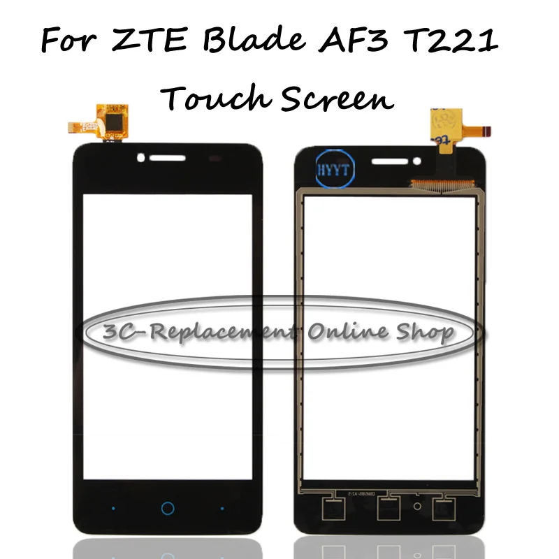 Черный/белый 4 дюймов сенсорный экран дигитайзер для ZTE лезвие AF3 T221 A5 pro дисплей +