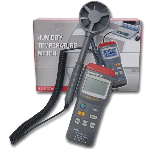 Цифровой анемометр MASTECH MS6250 портативный электронный ветровой инструмент