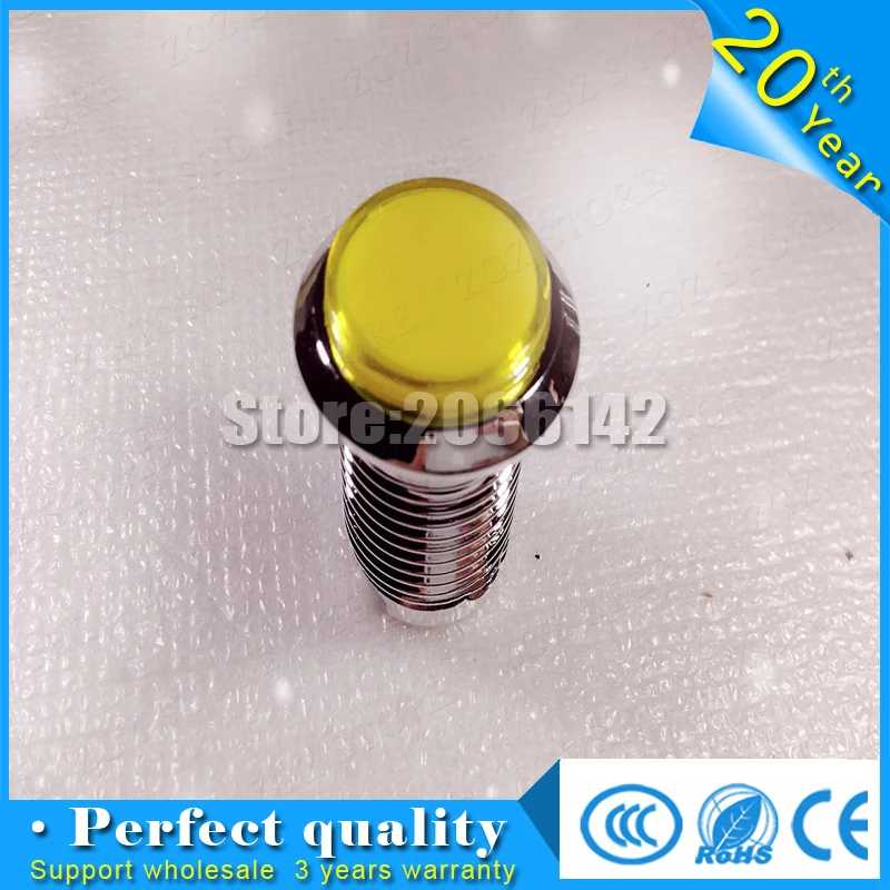 Бесплатная доставка хромированный с подсветкой 12 В светодиодный кнопка для