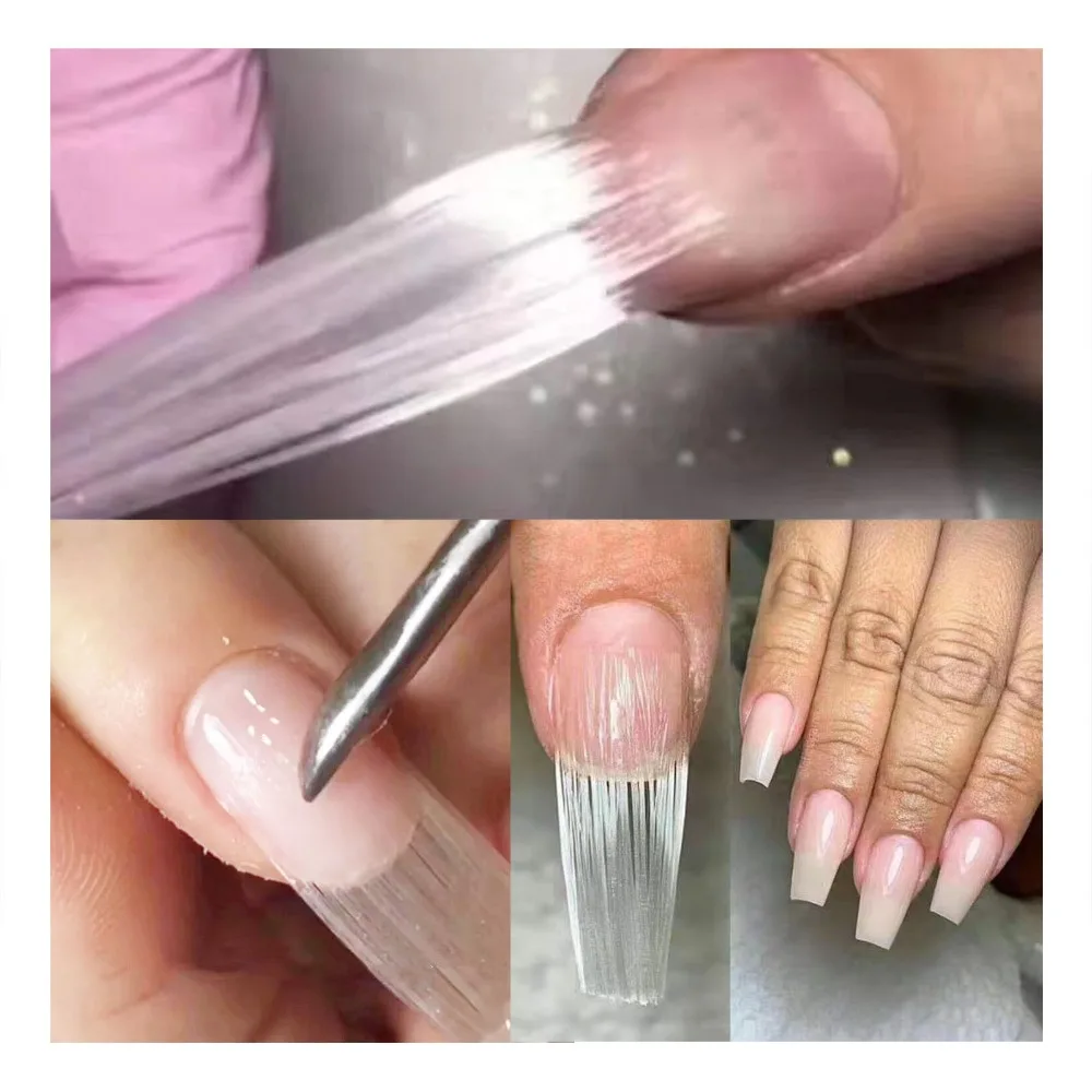 10 шт. набор акриловых насадок для наращивания ногтей Fibernails из стекловолокна