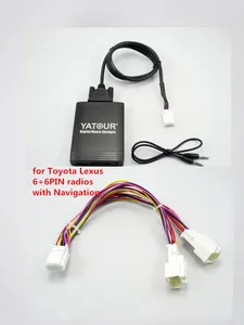 Автомобильный аудиоплеер Yatour, музыкальный плеер для Toyota Lexus 6 + 6 контактов, радио с навигацией, USB-адаптер, радио, цифровой СD-адаптер, SD, AUX