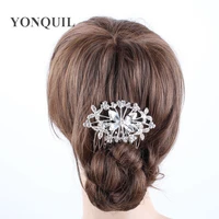 2pcslot bridal wedding jewelry rhines comb accessories white crystal women combstone bride hair wear friendly zinc alloy sybc14