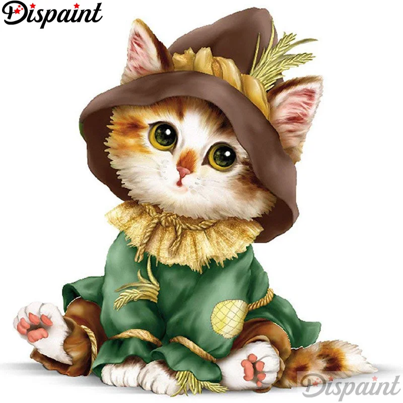 

Dispaint Full Square/Round Drill 5D DIY Diamond Painting "Cartoon cat scenery" Embroidery Cross Stitch 5D Home Decor A12525