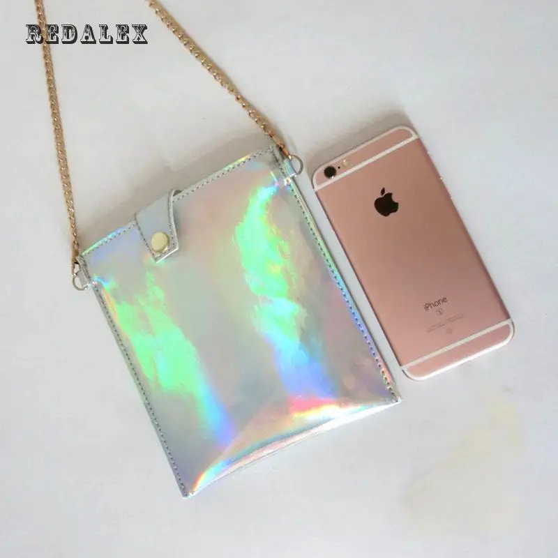 Mini Laser Silver Women Messenger Bags Small Square Bag Purses And Handbags Minimalist Crossbody Bolsas Hot Sale | Багаж и сумки