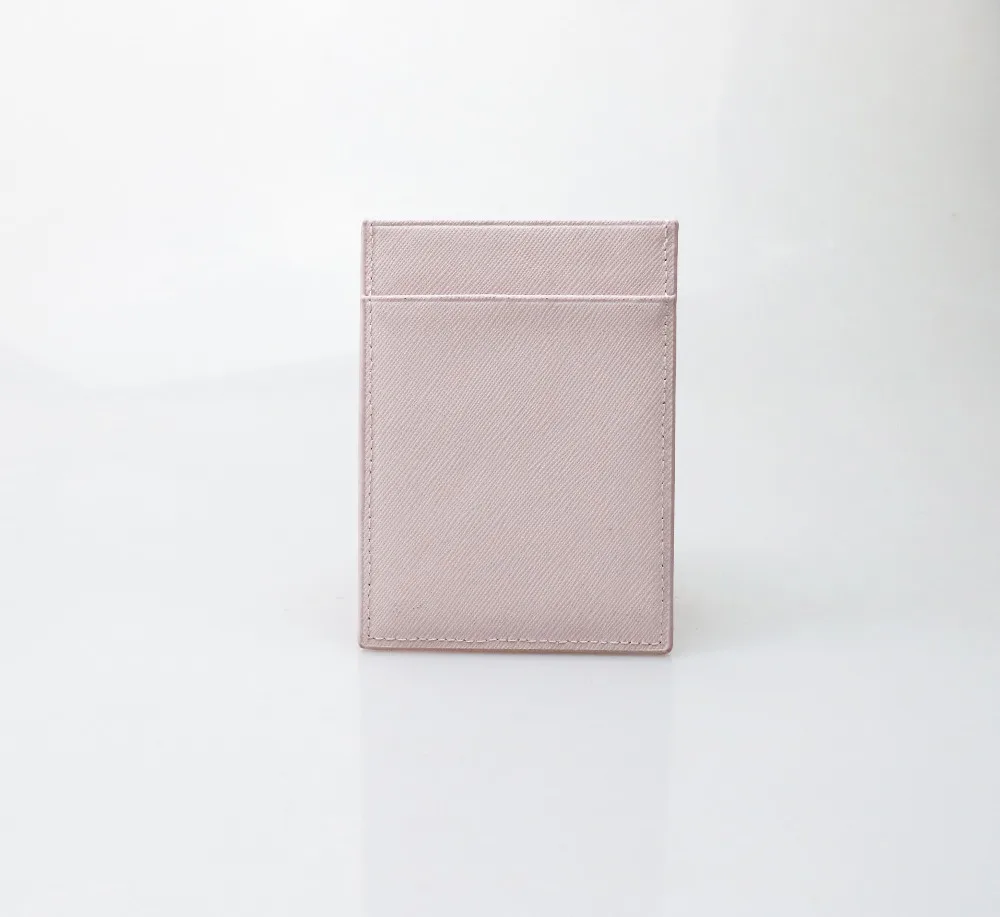 Ультратонкий кредитный держатель для карт MINI Saffiano, кожаный Универсальный кошелек для карт, кошелек, чехол для Iphone
