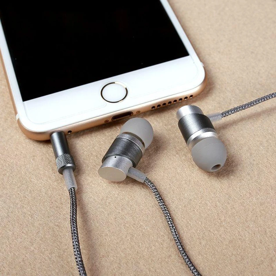 Новое поступление из чистого хлопка Проводные вставные наушники с микрофоном