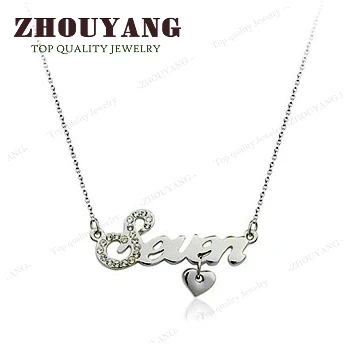 Модное серебряное ожерелье ZHOUYANG ZYN077 с подвеской семь сердец ювелирные изделия из