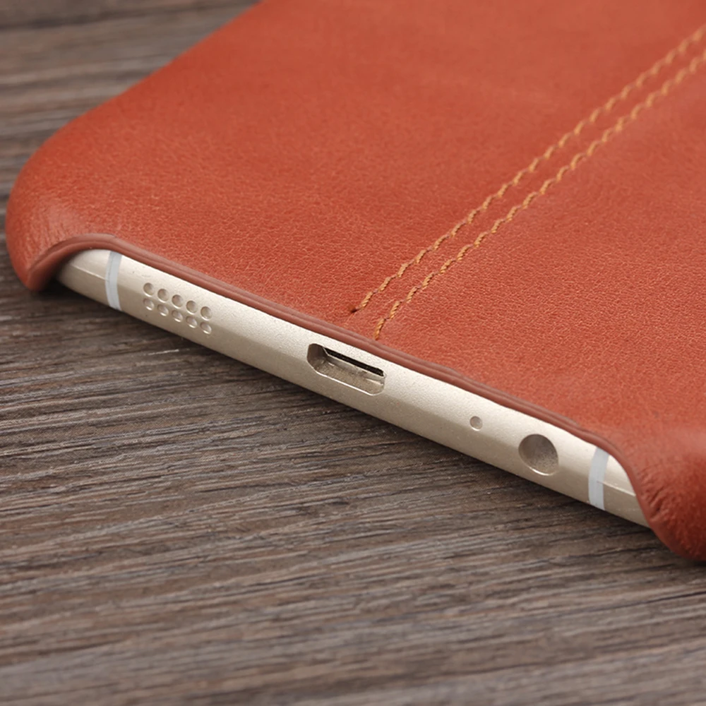 

2016 QIALINO New Arrival Phone case for Samsung Galaxy S6 edge plus 5.7inch Elegant Styles Caif Skin Genuine Leather Back Cover