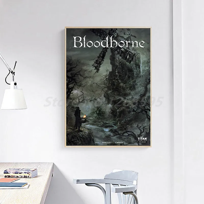 Игра Bloodborne Обложка HD стеновое Искусство Холст плакат и печать холст Картина