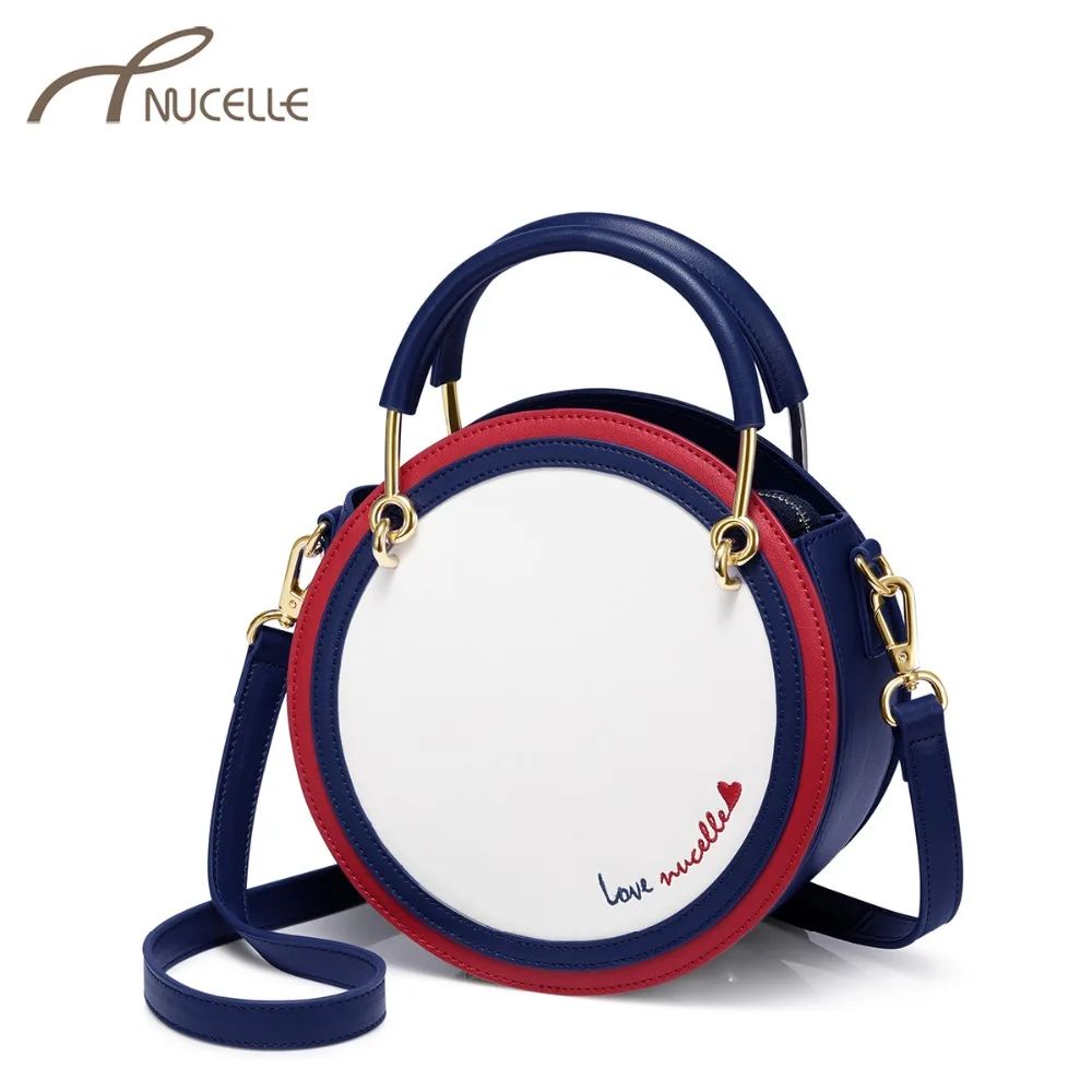 NUCELLE/брендовый женский кожзаменитель сумки Дамская мода вышивка круговой Tote