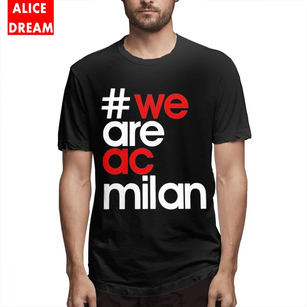 Ac Milan футболка унисекс модная уличная с круглым вырезом BONADIAO Homme в стиле хип