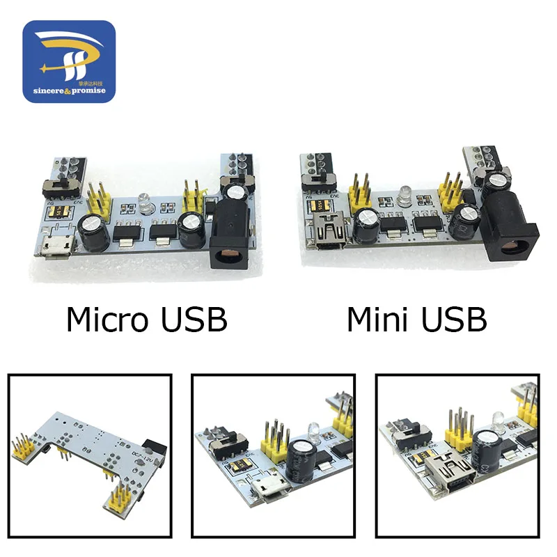 Макетная плата с мини интерфейсом Micro USB MB102 модуль питания фотомодуль для Arduino