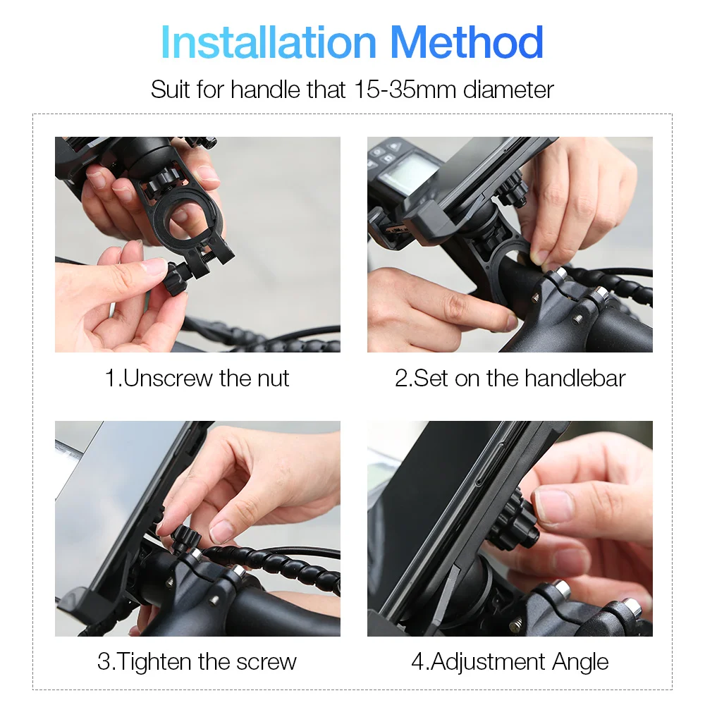 RAXFLY Universal Motorcycle&ampBike Phone Holder For iPhone X XS 7 Plus 360 Rotation Adjustable Samsung S10 Stand | Мобильные