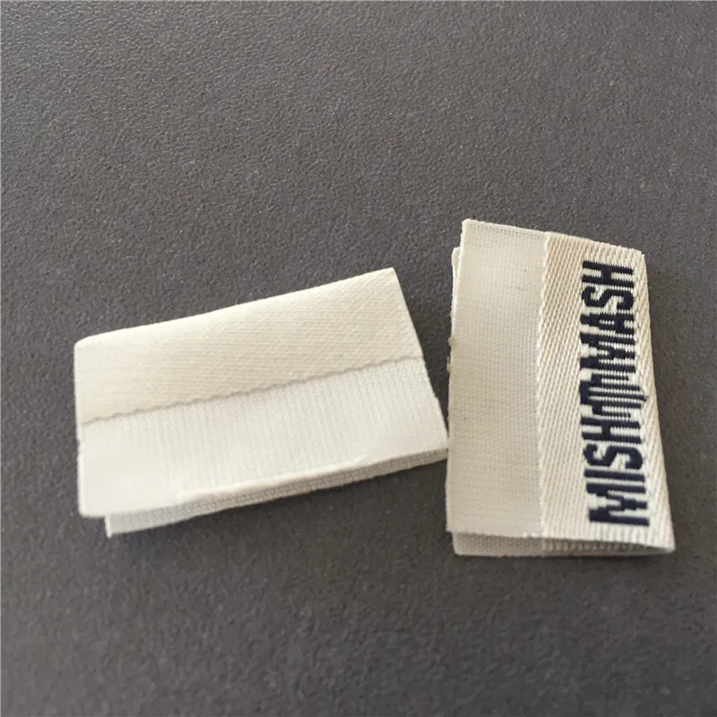 

Custom High Density Center Fold Clothing Woven Labels Garment Labels