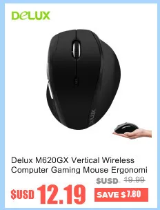 Delux M625 PMW3360 RGB игровая компьютерная мышь эргономичная Проводная Оптическая Usb кабель 12000 dpi для геймера PC Mause с огненным ключом для ноутбука