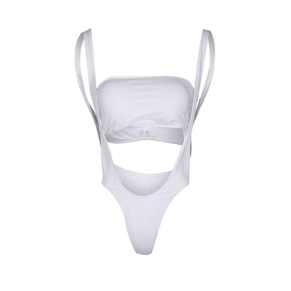 2019 белый сексуальный комплект бикини женский купальник однотонная пляжная