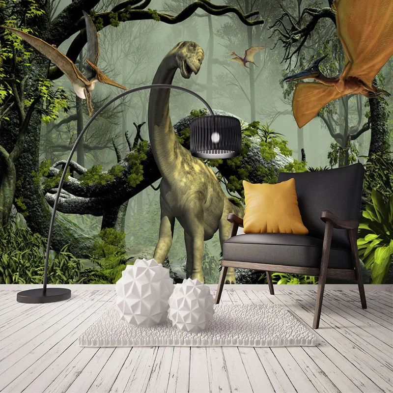 

3D Stereo Dinosaur Wall Painting Children Kids Bedroom Theme Hotel Backdrop Wall Mural Photo Wallpaper Eco-Friendly Papel Tapiz