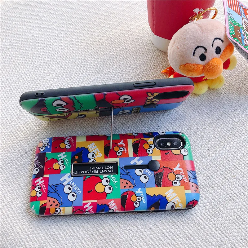 Улица Сезам чехол для телефона Elmo и Cookiemonster iPhone 6 6S Plus 7 8 плюс X XR XS MAX стелс