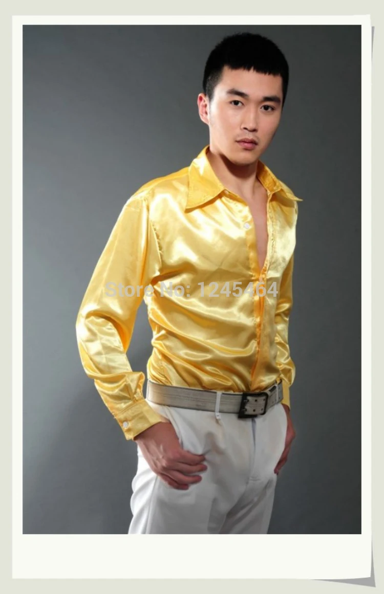 Женская модель 2015 новая модная облегающая Мужская яркая рубашка одежда для сцены