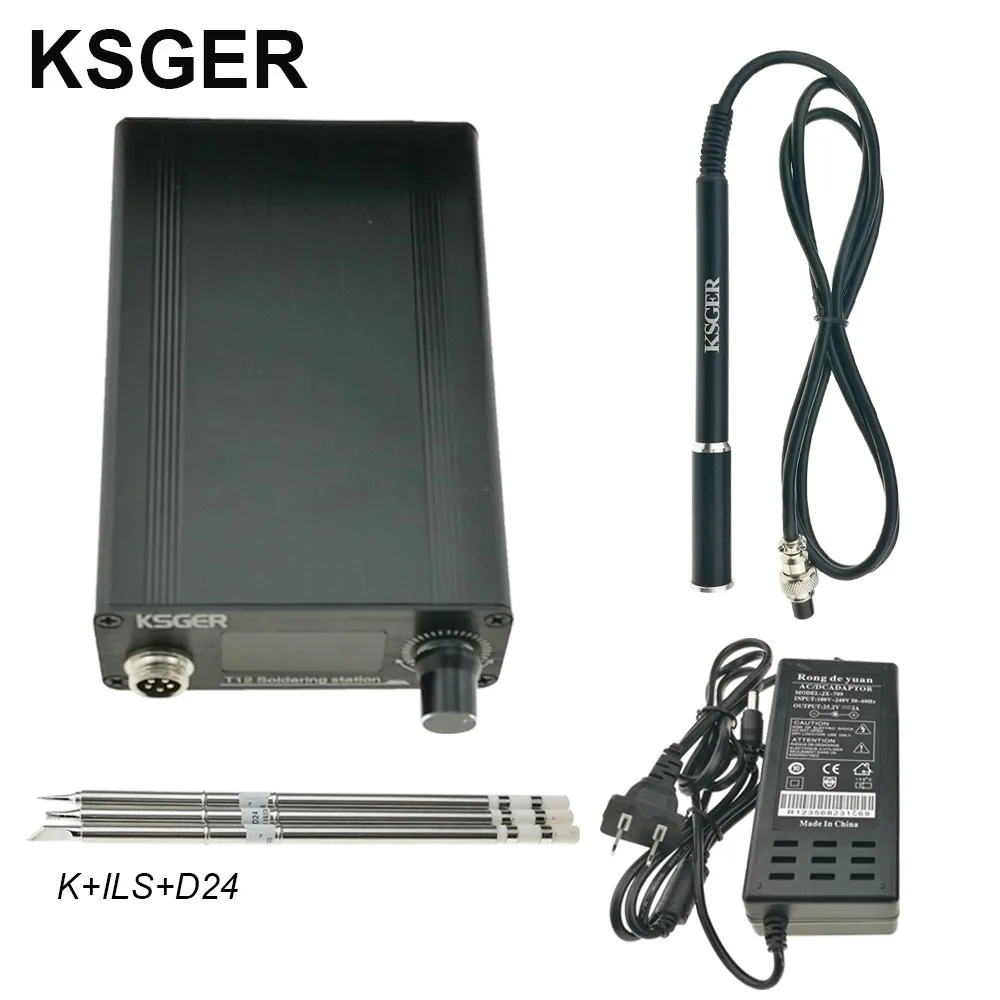 KSGER T12 паяльник станция литиевая батарея питание советы STM32 V2.1S OLED DIY наборы алюминиевый сплав FX9501 Электрический - Цвет: Sets 5
