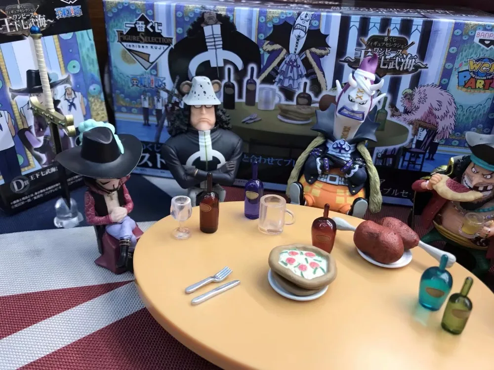 6 шт./компл. one piece Dracule Mihawk Doflamingo аниме фигурку ПВХ Новая коллекция Коллекция