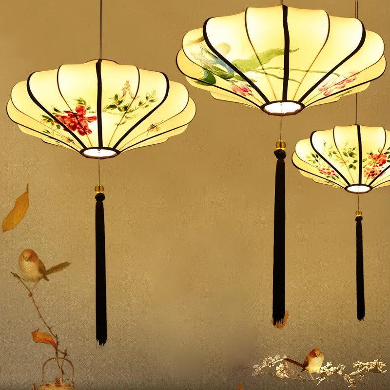 구매 레트로 중국 스타일 펜던트 램프 랜턴 펜던트 조명, 의류 펜던트 전등 램프, Led Lustres 파라 살라