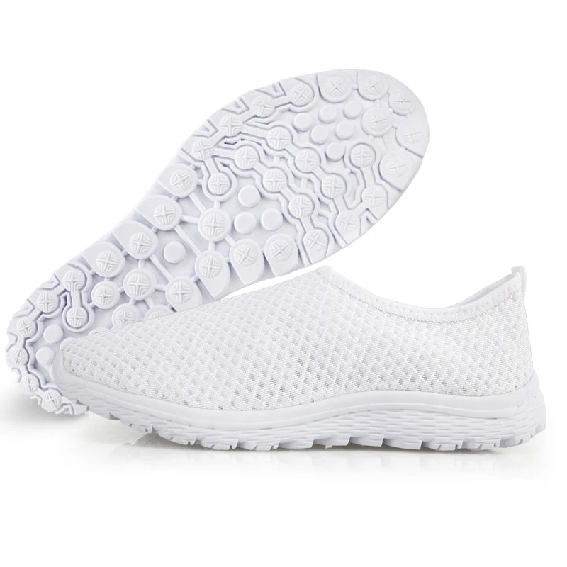 Женские ссветильник кие сетчатые туфли FORUDESIGNS летние дышащие слипоны на плоской