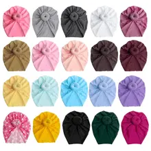 Baby Turban Top Knot Hat Toddler Kids Boy Girl India Beanie Hat Lovely Soft Newborn Headwear Photography Props Accessories