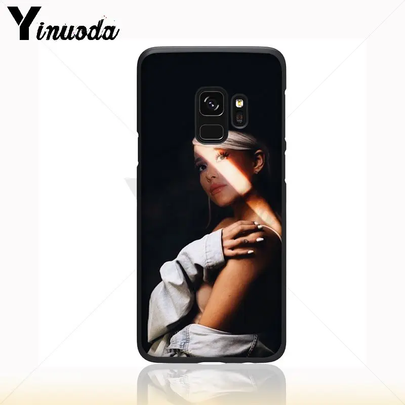 Yinuoda ariana grande Smart Cover Black Soft Shell Phone Case For Samsung Galaxy s9 s8 plus note 8 note9 s7 note5 funda | Мобильные
