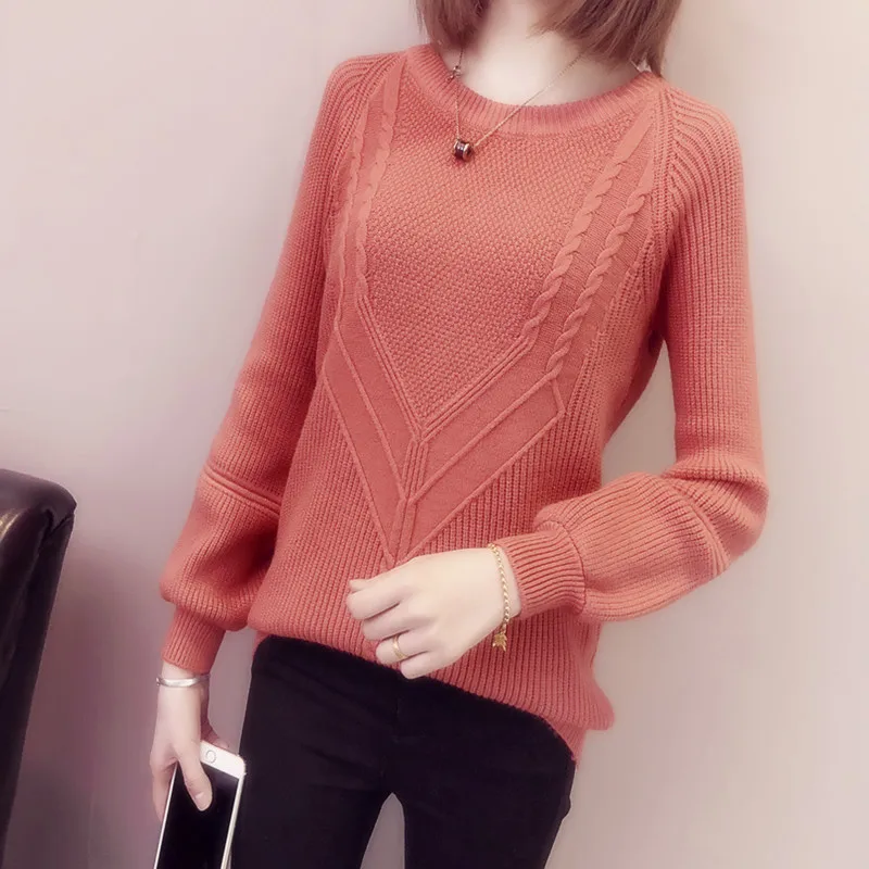 Loose Women Knitwear 2021 Spring fashion Short Candy Color Solid Knitted Pullover Sweater Autumn Round Neck DT0187 | Женская одежда