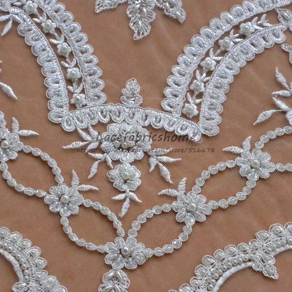 Новое модное очень тяжелое платье цвета слоновой кости с бусинами кружевное 130 см