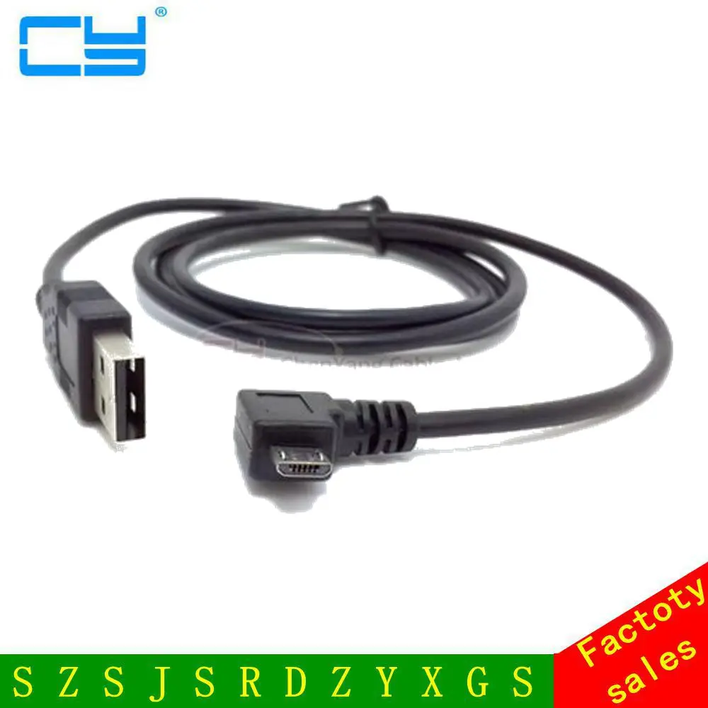 

1.5M Left/Right Angled 90 Degree Micro USB Male to USB Data Charge Cable for Cell Phone & Tablet