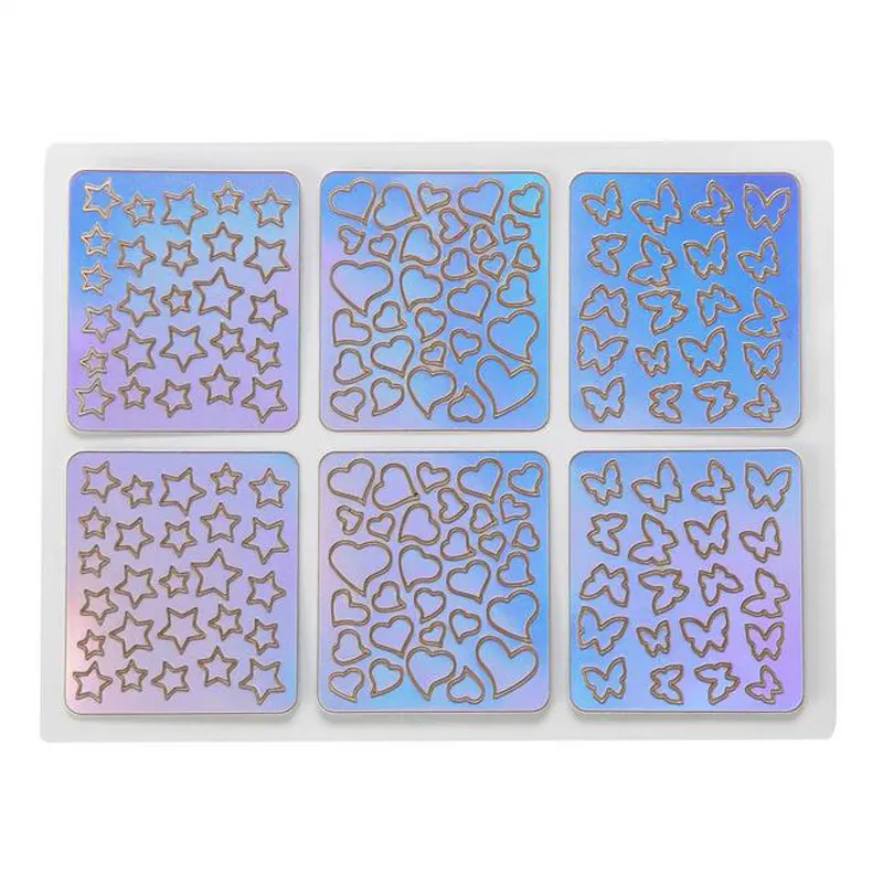 24 шт. лазерные полые трафареты для ногтей | Красота и здоровье