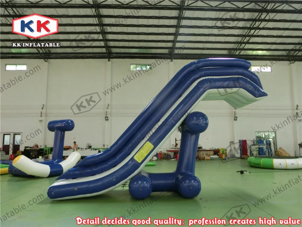 Надувная плавающая водная горка для лодки надувная яхты синяя и белая | Игрушки