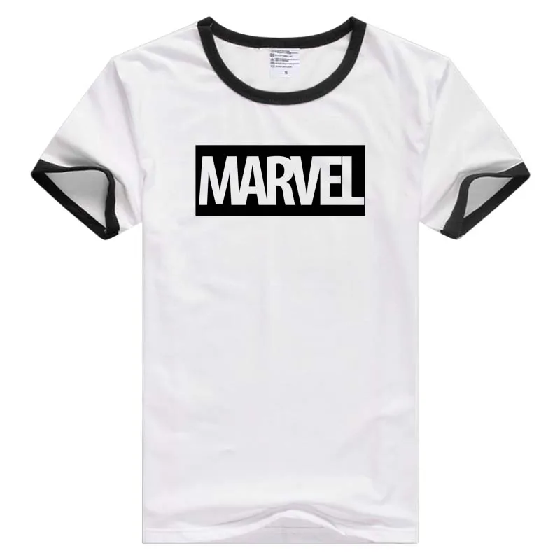 Для Marvel с коротким рукавом человек мужчин футболка Удобная Cool топ принтом модные