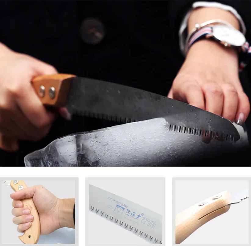Деревянная Ручка безопасности мороженое пила Садоводство sharp пила
