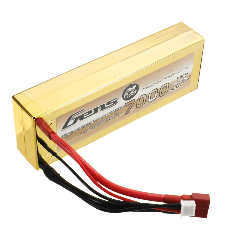 Высококачественная перезаряжаемая Lipo батарея Gens Ace 7 4 В 7000 мА/ч 50C 2S мм разъем типа