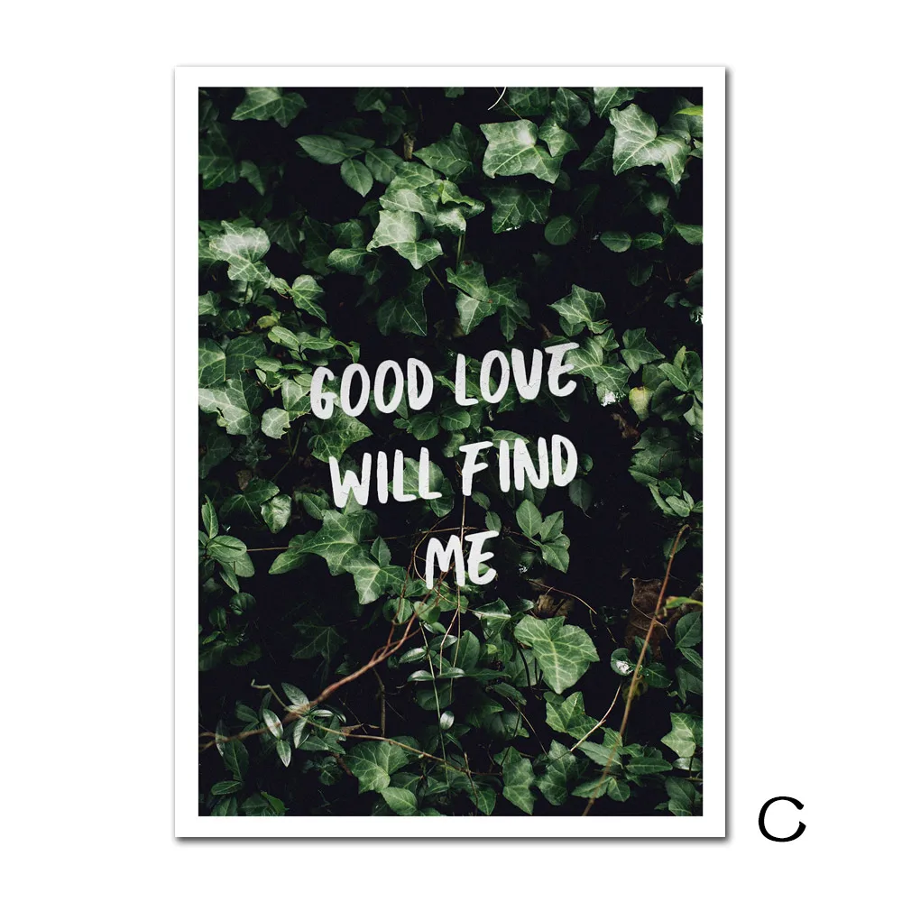 

Green Wall Art Canvas Painting Landscape Nordic Posters Leaves Painting Green Leaf Picture Tree Decoracion Unframed