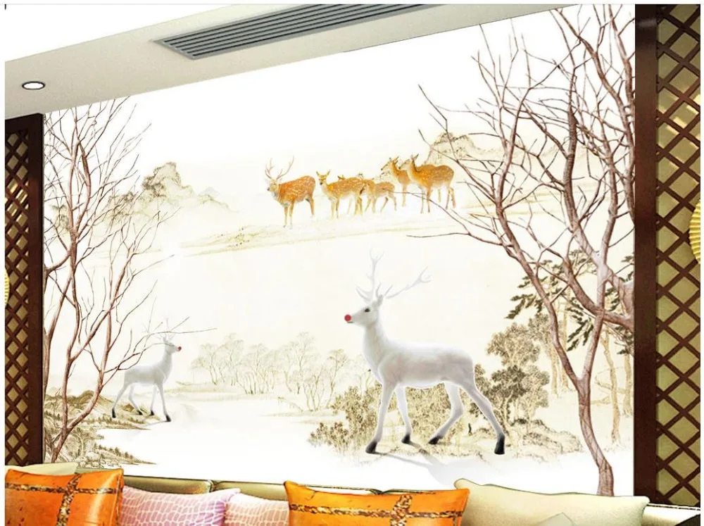 3d индивидуальные обои Ручная роспись современный минималистский простой