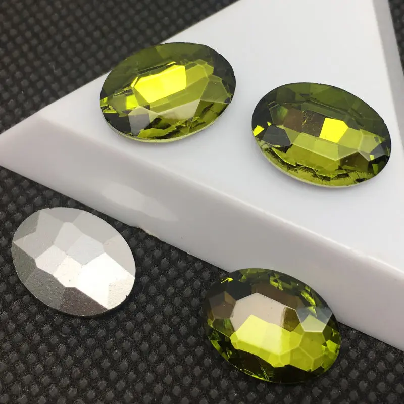 Перидот orange красный цитрин jet... 4x6mm ~ 20x30 ММ Pointback Овальный Форма граненые Стекло
