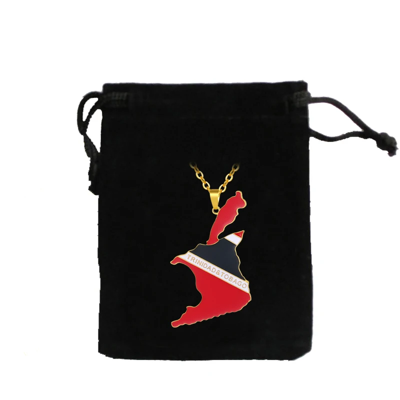 Большой кулон SONYA в виде карты/ожерелья с флагом для женщин/мужчин золотистого