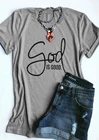 Бог хорошо футболка смешной надписью христианской 90 Детские Модные Повседневные туфли для девушек, Женские топы из хлопка летние гранж tumblr футболки эстетическое греческие футболка