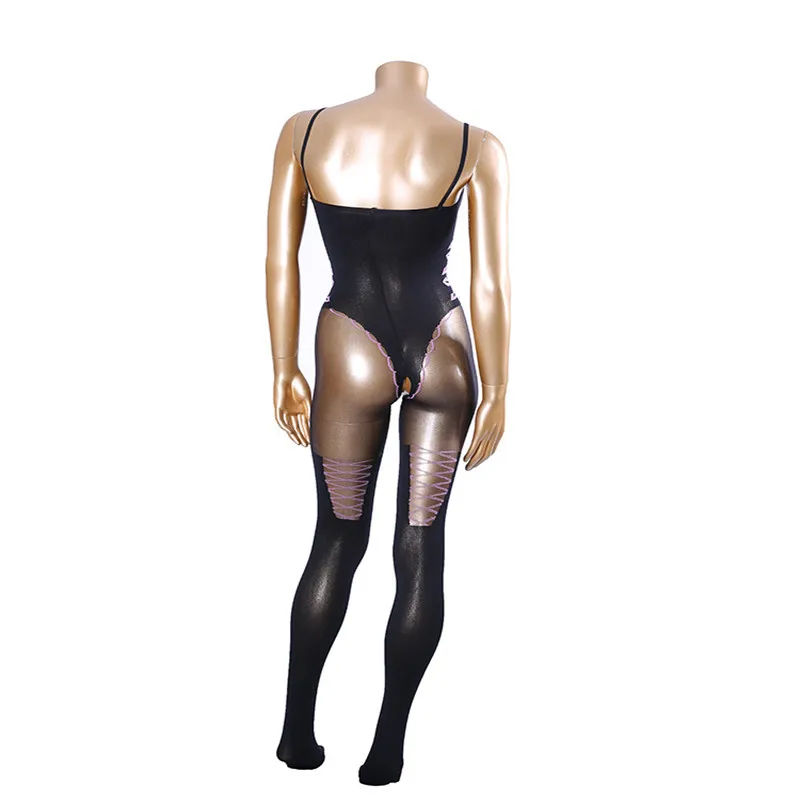 Эротическое нижнее белье с открытым шаговым швом прозрачные колготки на