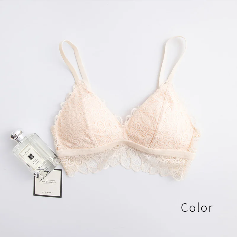 Французский стильное белье lace bralette puch вверх бюстгальтер нижнее белье; бюстгальтер femme сексуальный бюстгальтер треугольник sujetador женский бюстгальтер для женщин - Цвет: Хаки