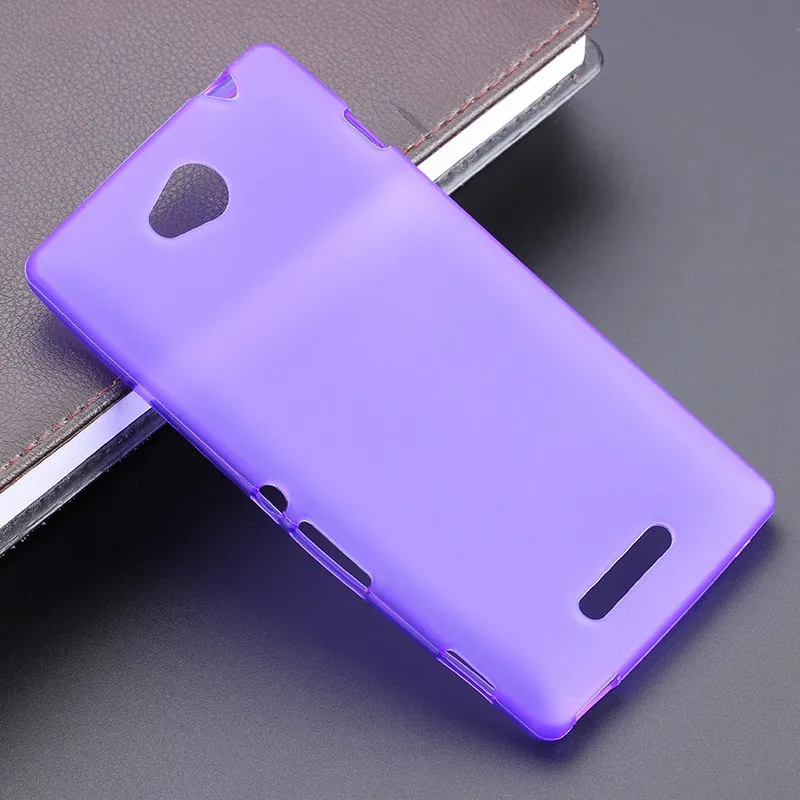 Разноцветный гелевый ТПУ тонкий мягкий Противоскользящий чехол для Sony Xperia C S39h CN3