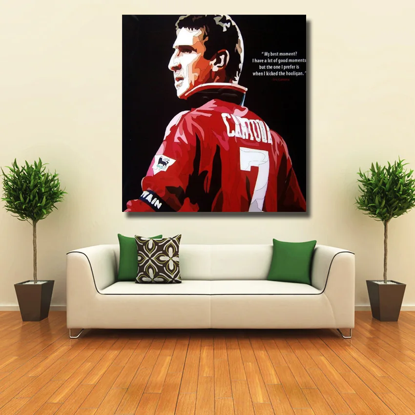 Eric Cantona Pop Art Ручная роспись маслом настенный художественный Декор на холсте шар